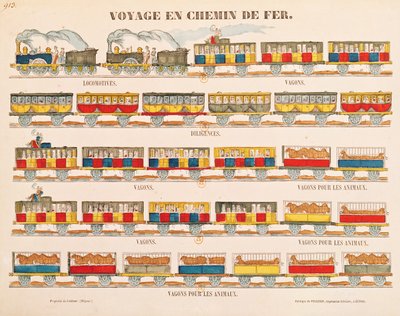 Rail Travel in 1845 (detail) by French School